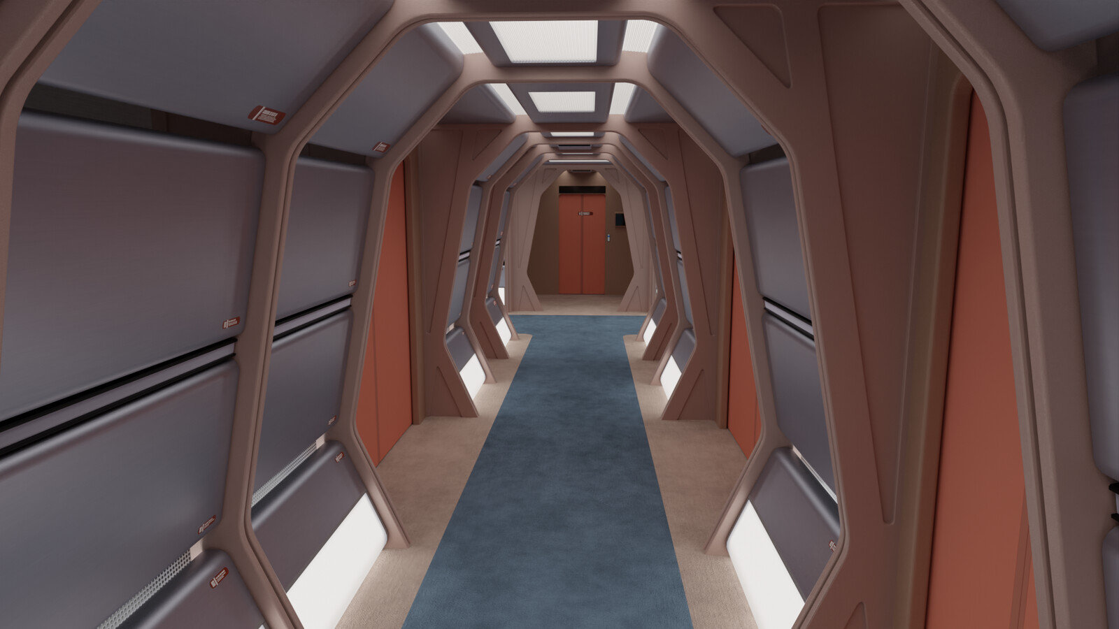 Paramount Studios Stage 9  - Star Trek: TNG - Hallway Set Recreation