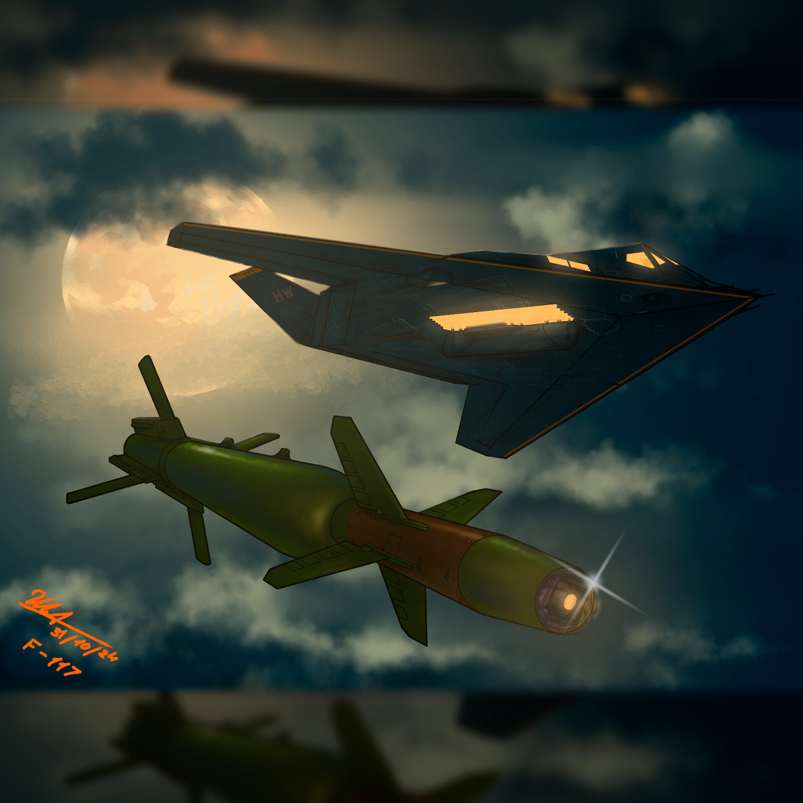 ArtStation - Halloween Lockheed F-117 Nighthawk 31/10/24