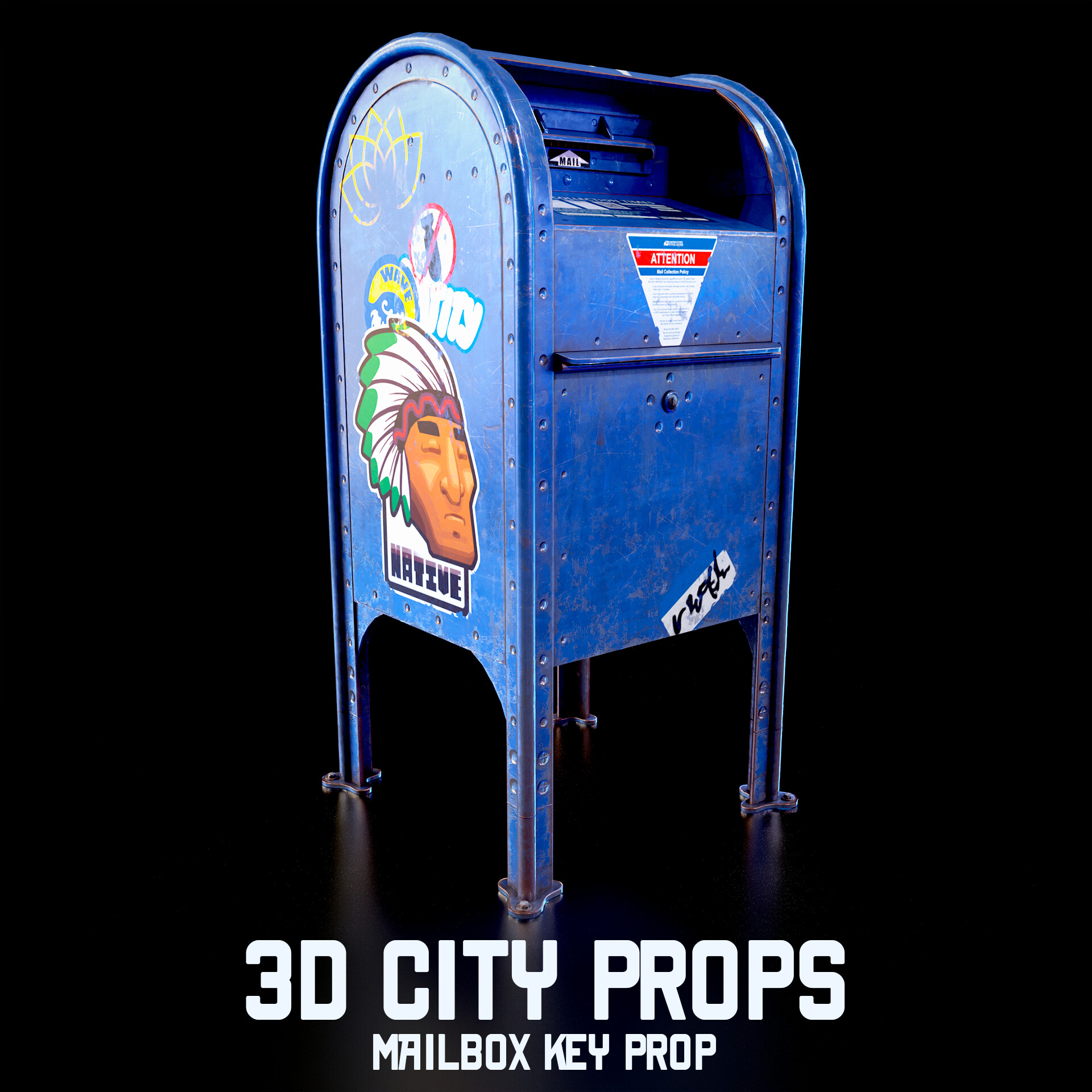 ArtStation - 3D City Props - Mailbox