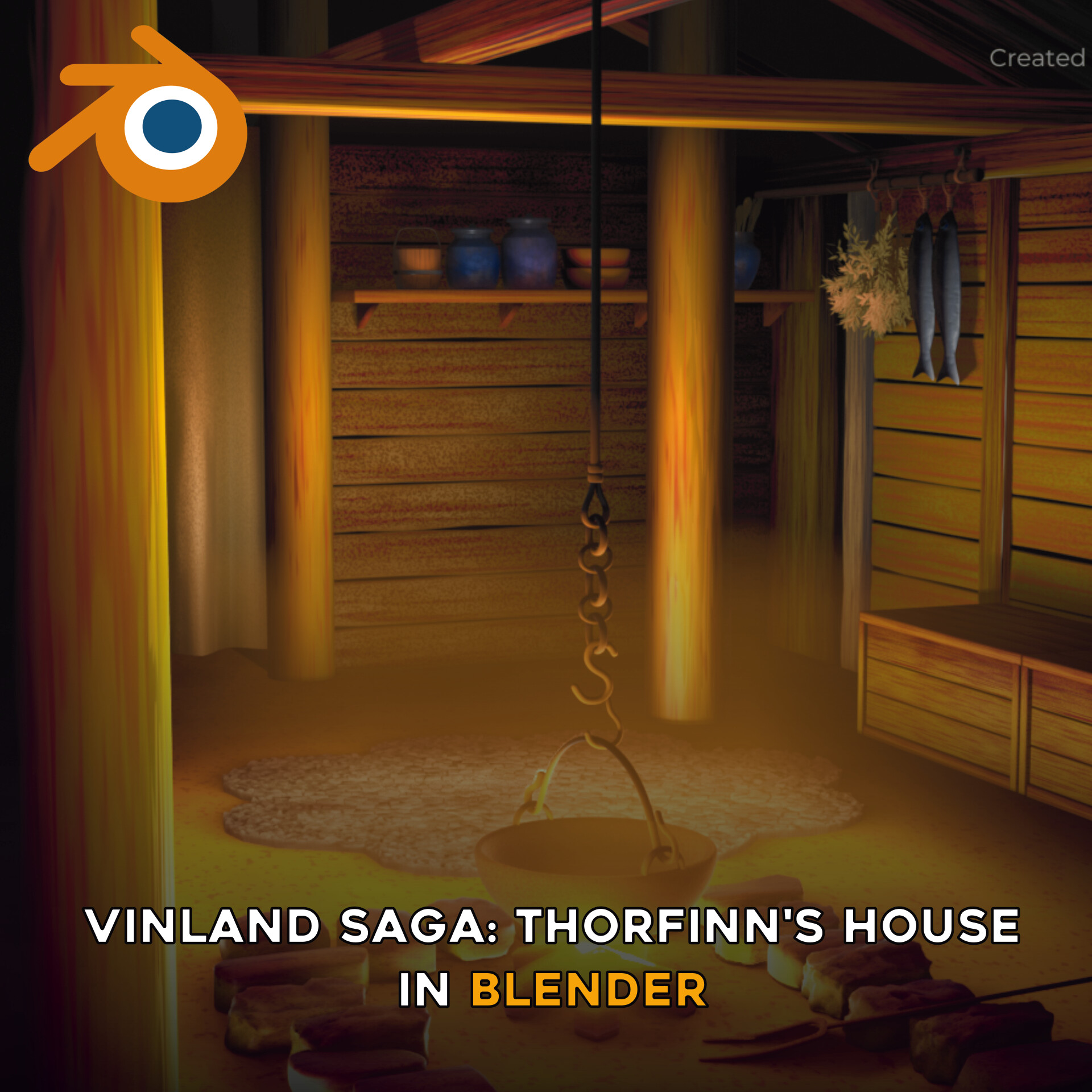 ArtStation - Thorfinn's House (Vinland Saga) In Blender