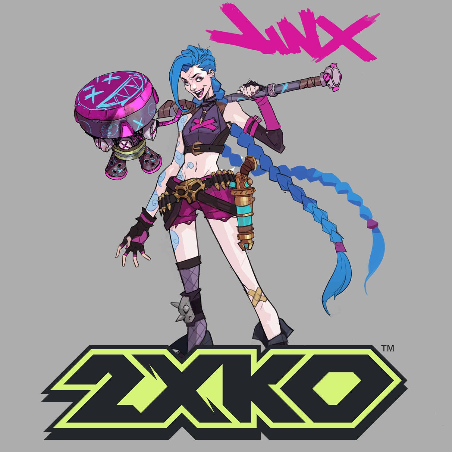 Jinx Character Concept & Style - 2XKO