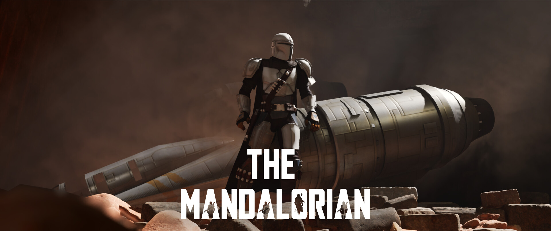ArtStation - Mandalorian in the desert cave
