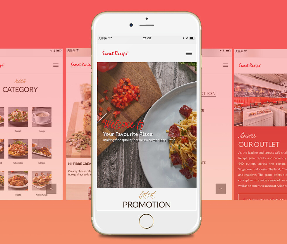 Secret Recipe UX/UI &amp; Marketing Design