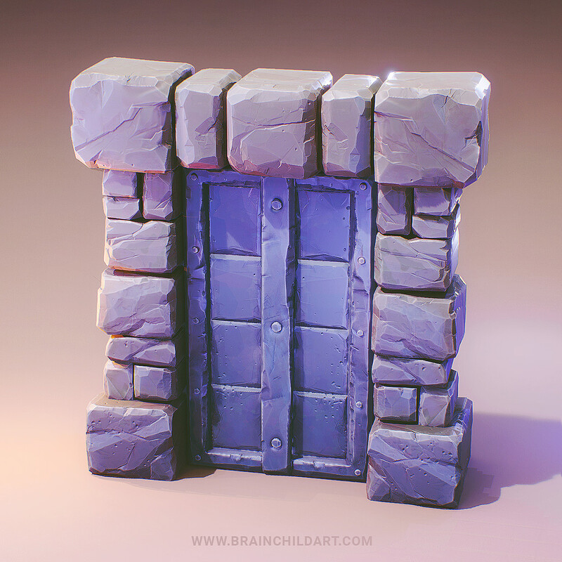 PBR Stylized DUNGEON DOOR | 3D Modeling, Sculpting & Texturing | Blender Substance & Unreal Engine 5