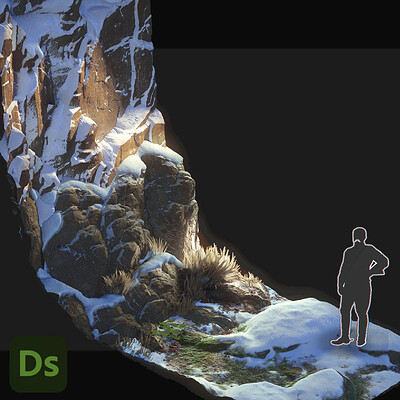 Snowy forest, Material Studies - Substance Designer
