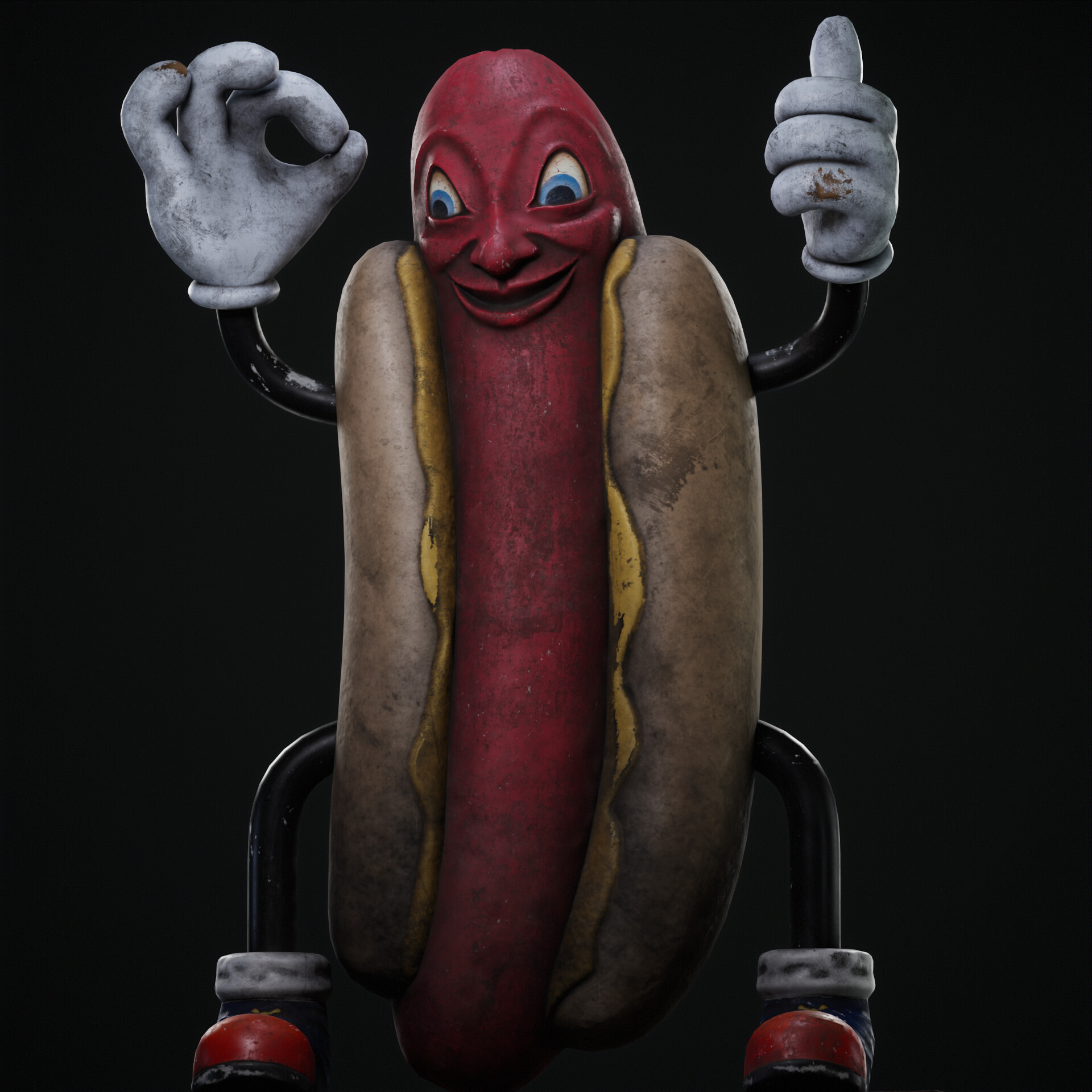 Matthew Krause - Anthropomorphic Hot Dog Statue