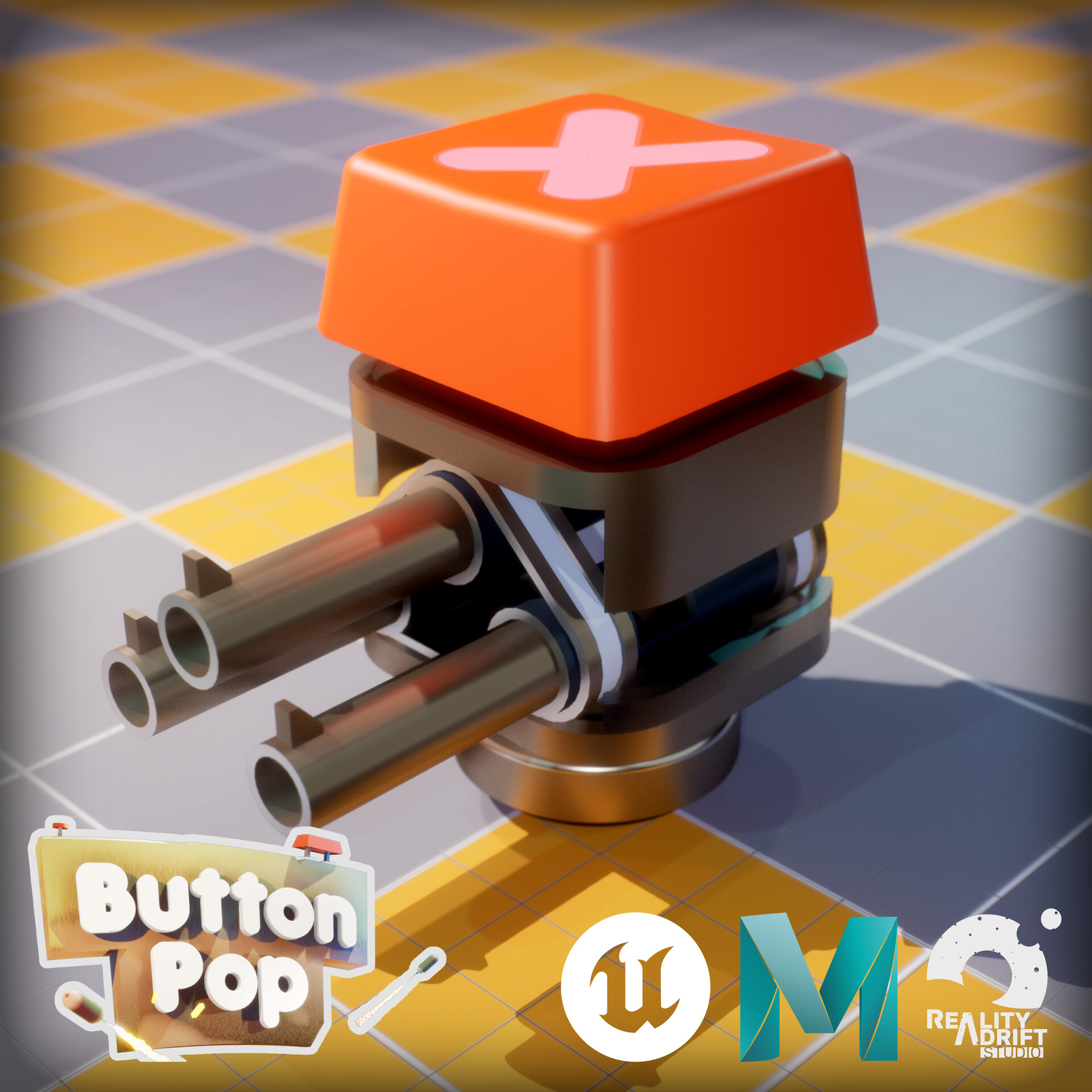 ArtStation - Bolter Turret - Button Pop tower defence