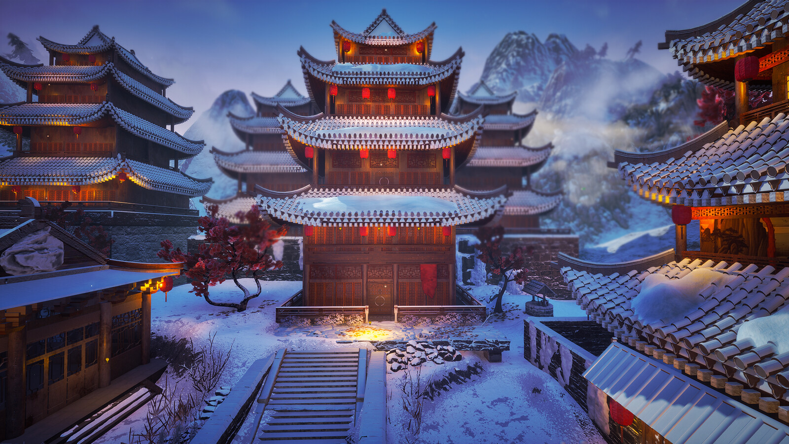 Frosted Dreams! My fantasy chinese environment design 