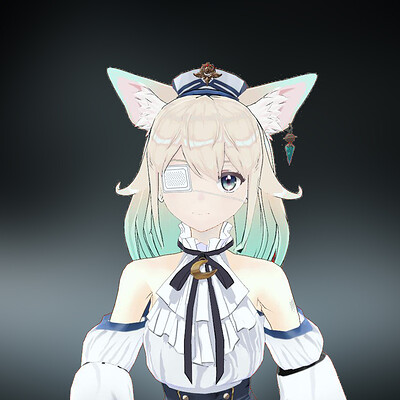 Painter ArtStation - Vtuber Anime fox girl dress 