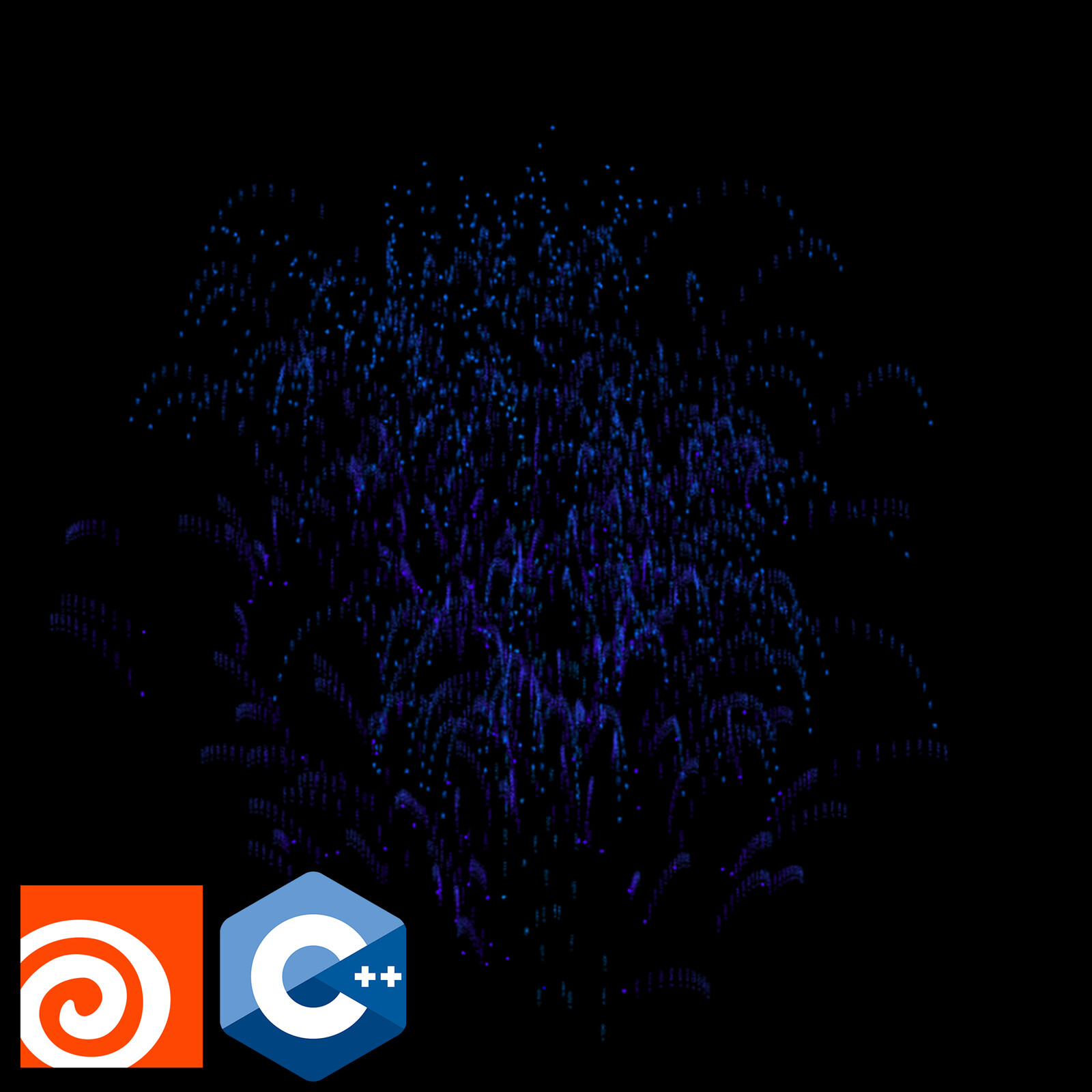 Particle Fireworks System with C++/OpenGL/Houdini