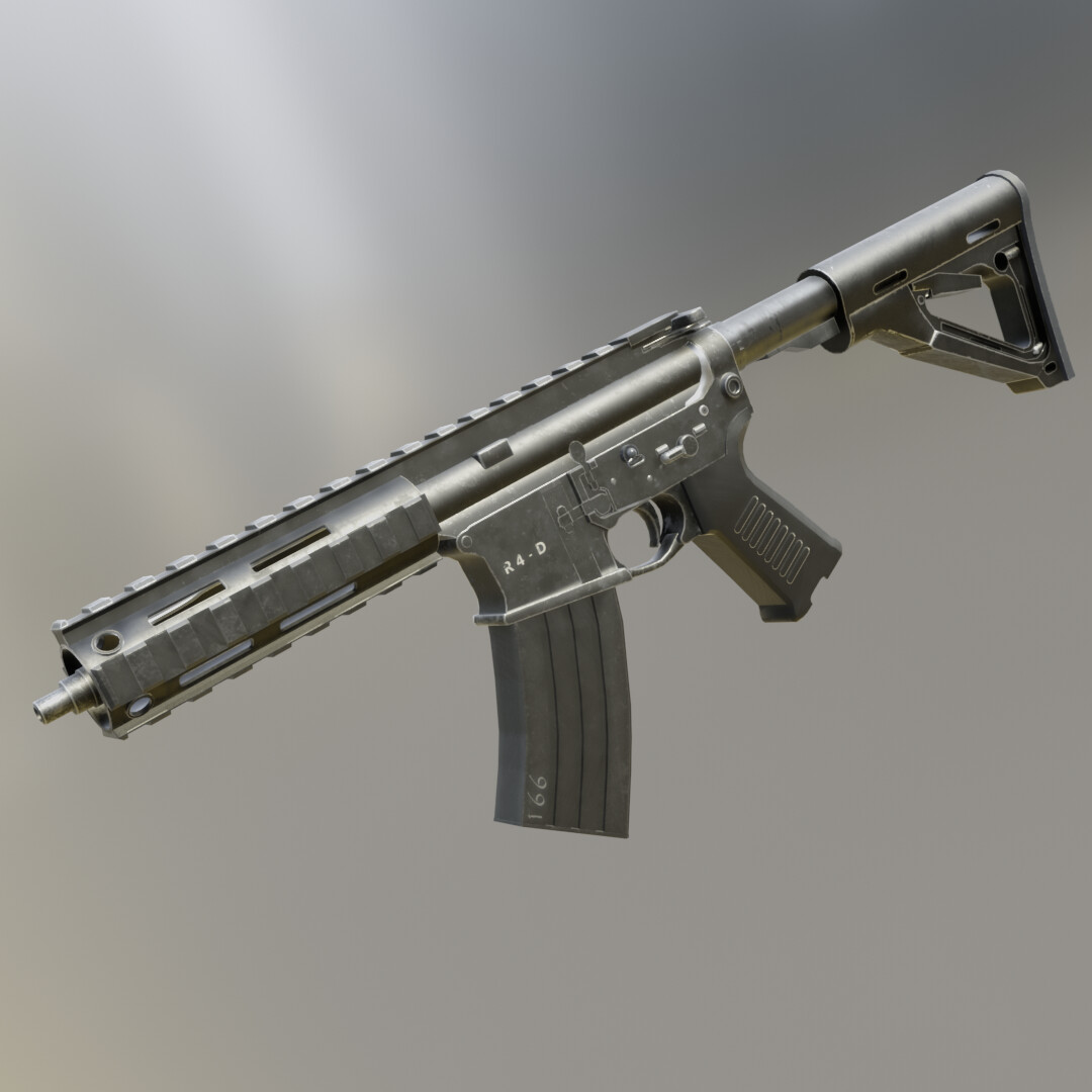 ArtStation - R4-D Assault rifle