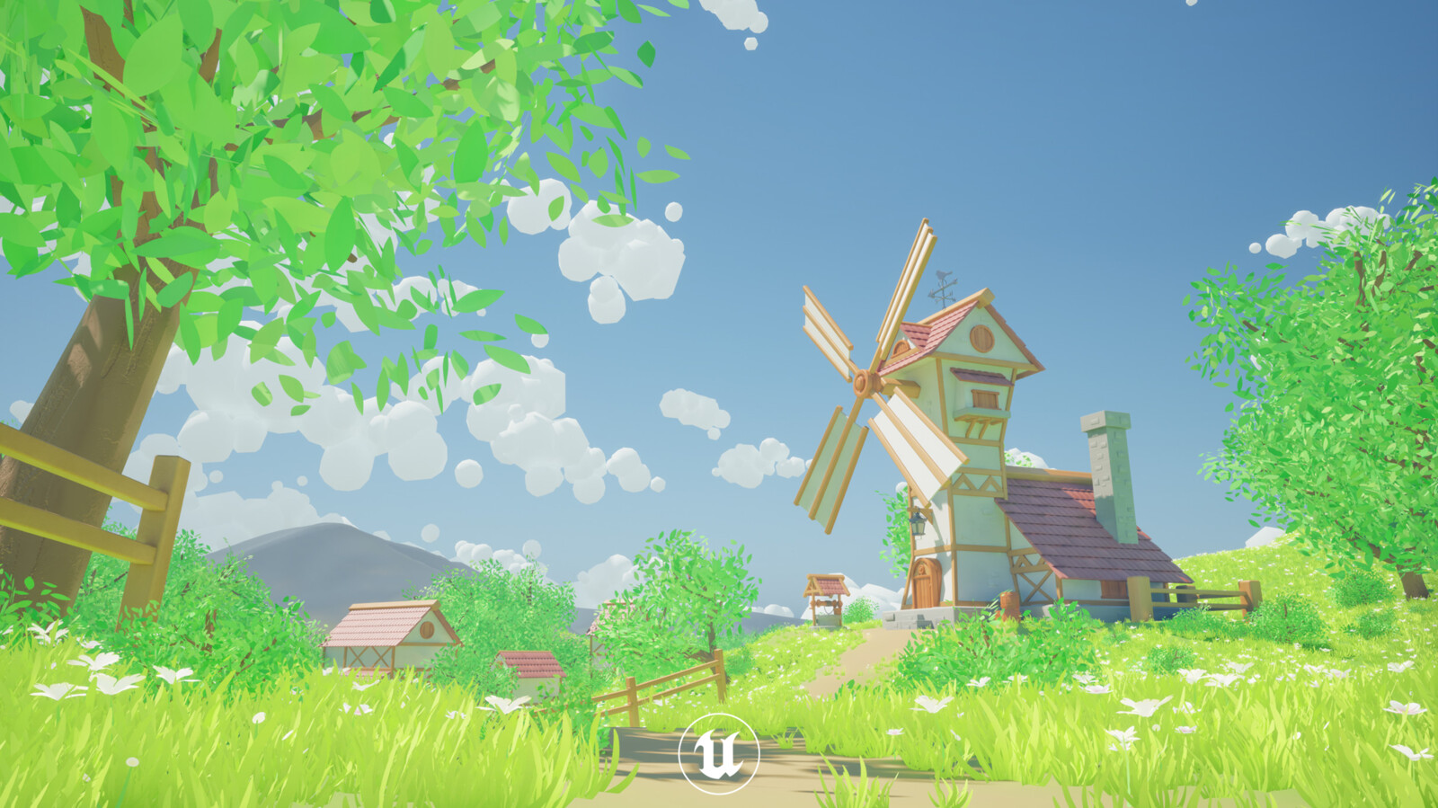 Windmill - Unreal Environment with modular house