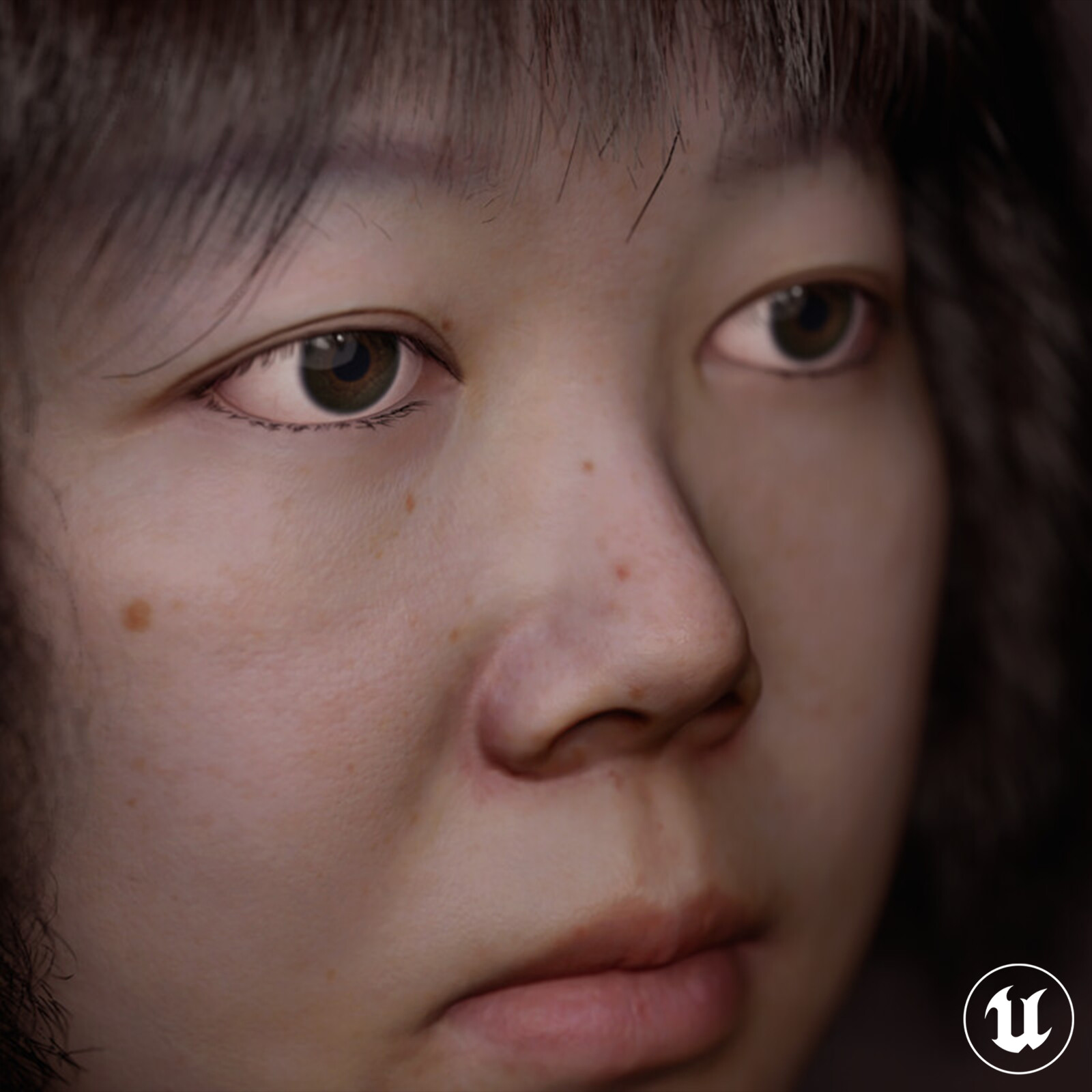 Realistic head & hair model & texture