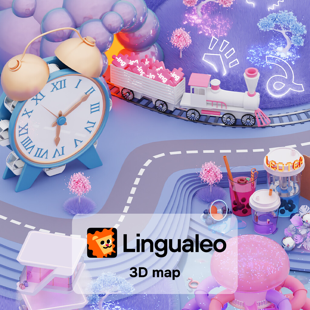 ArtStation 3D Map For Lingualeo ArtStation 3D Map For Lingualeo