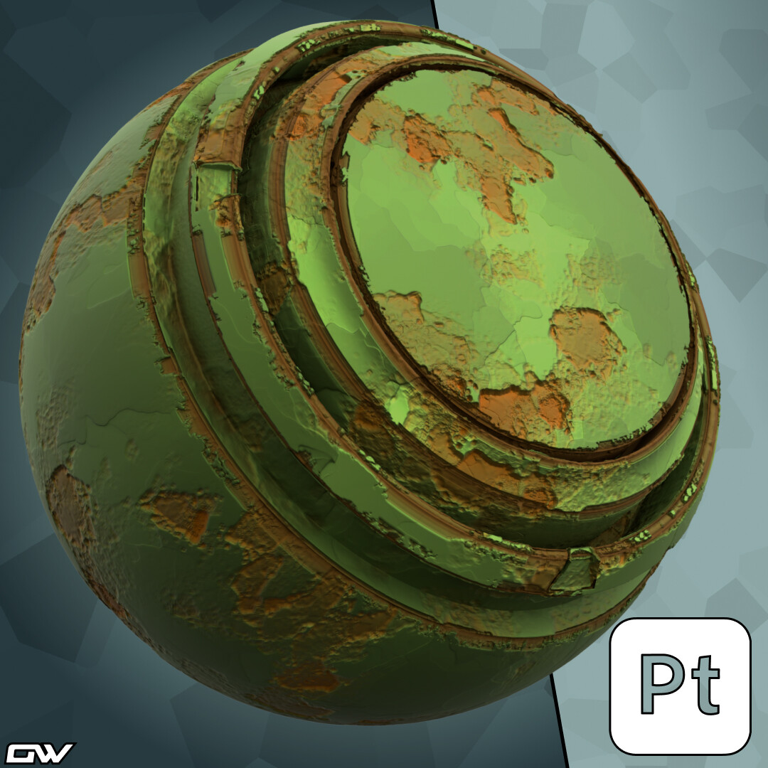 Stylized Rusty Metal Smart Material 
