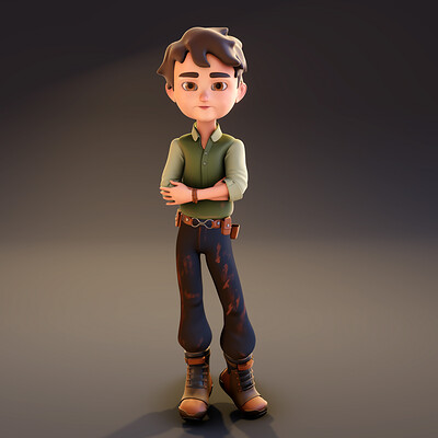 Blender Rigged Stylized Adventure Boy - Theodore