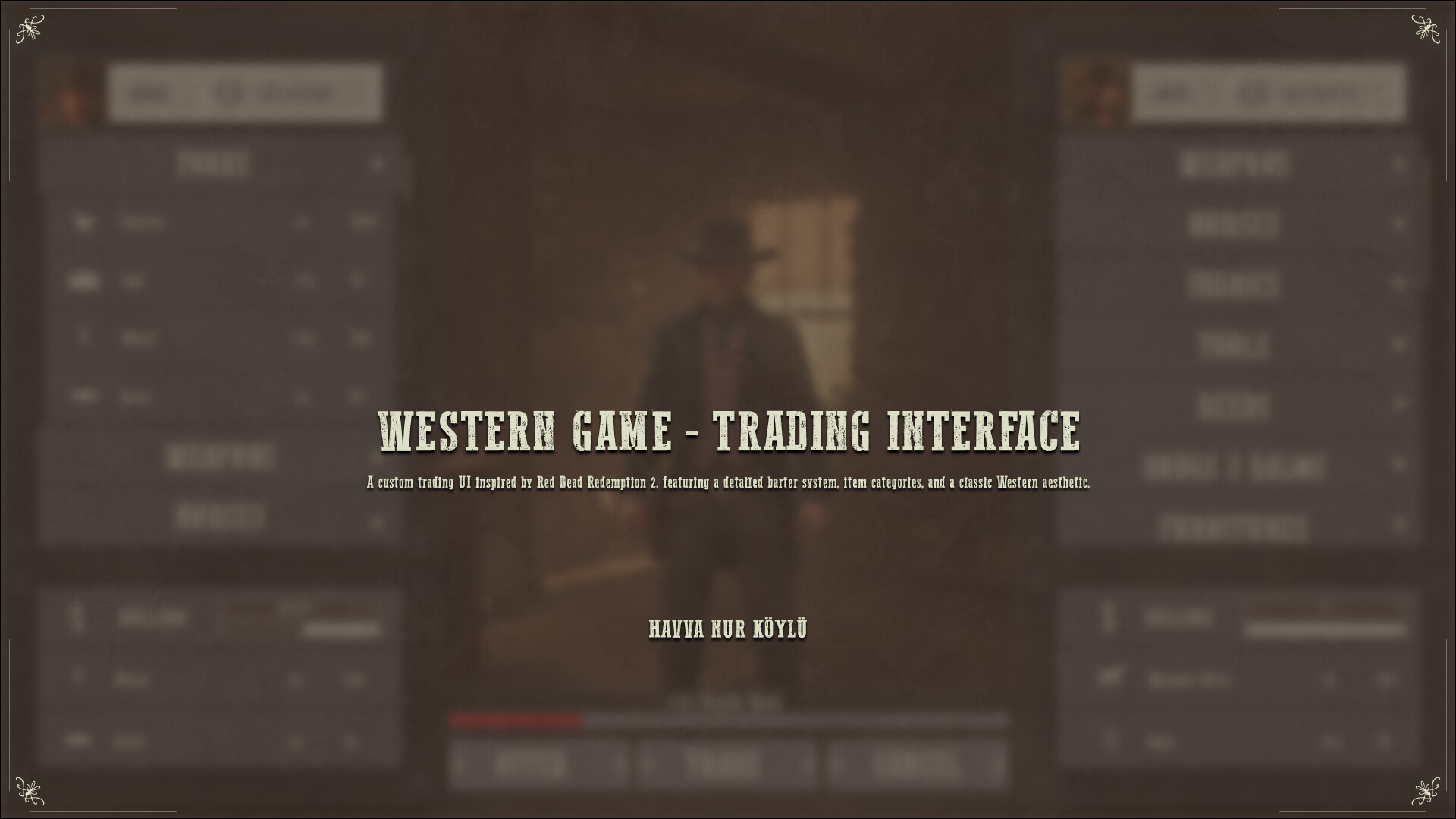 ArtStation - Western Game Ui Design