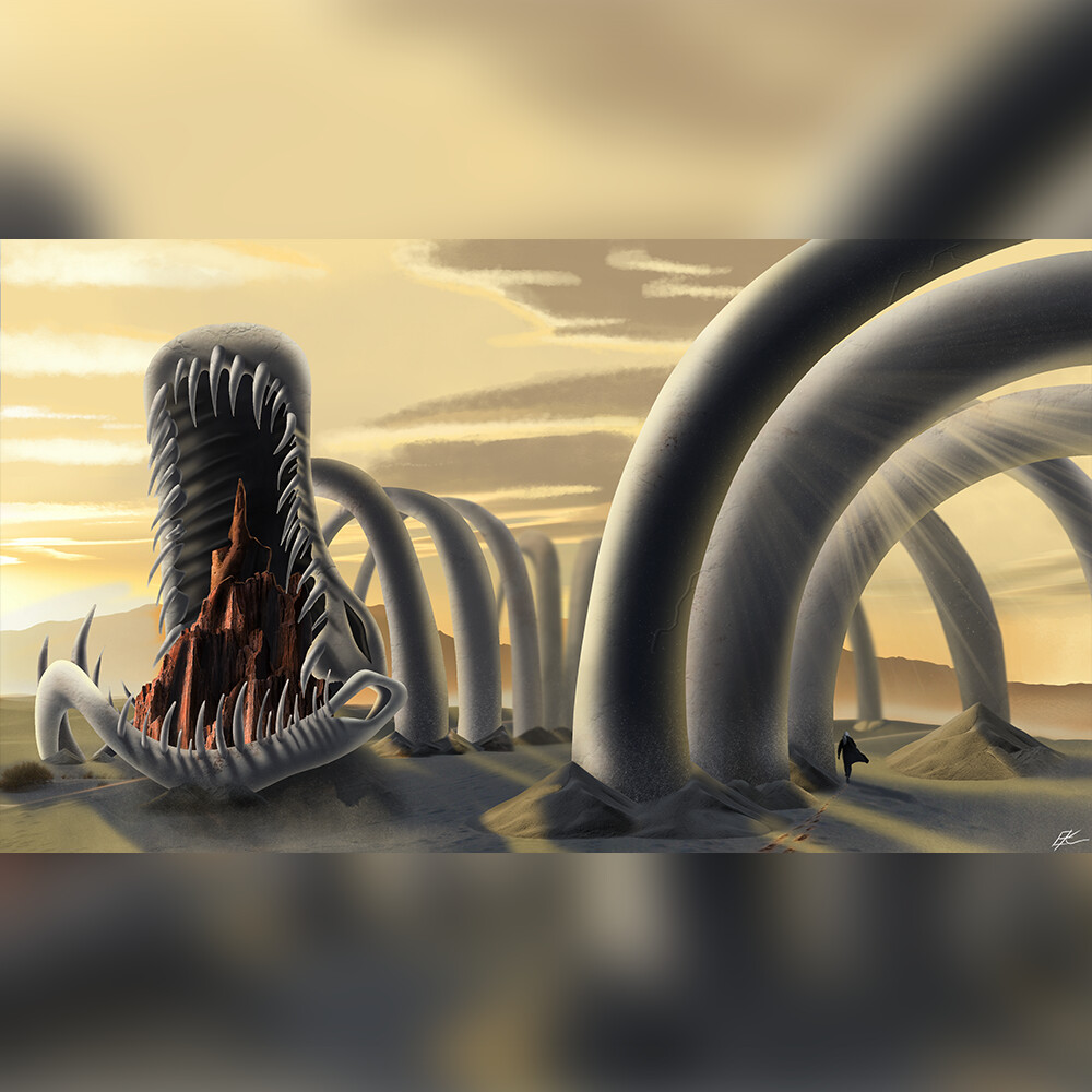 Dragon Skeleton Concept Art Remake