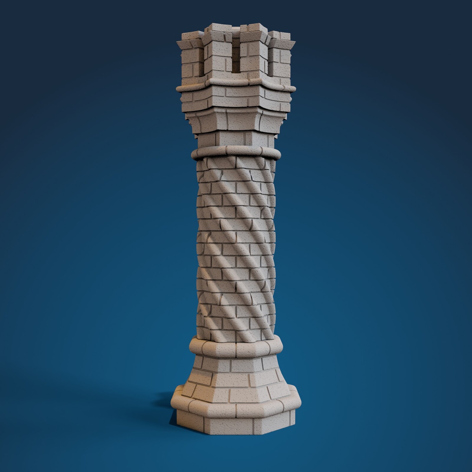 Simple Spiral Brick Chimney