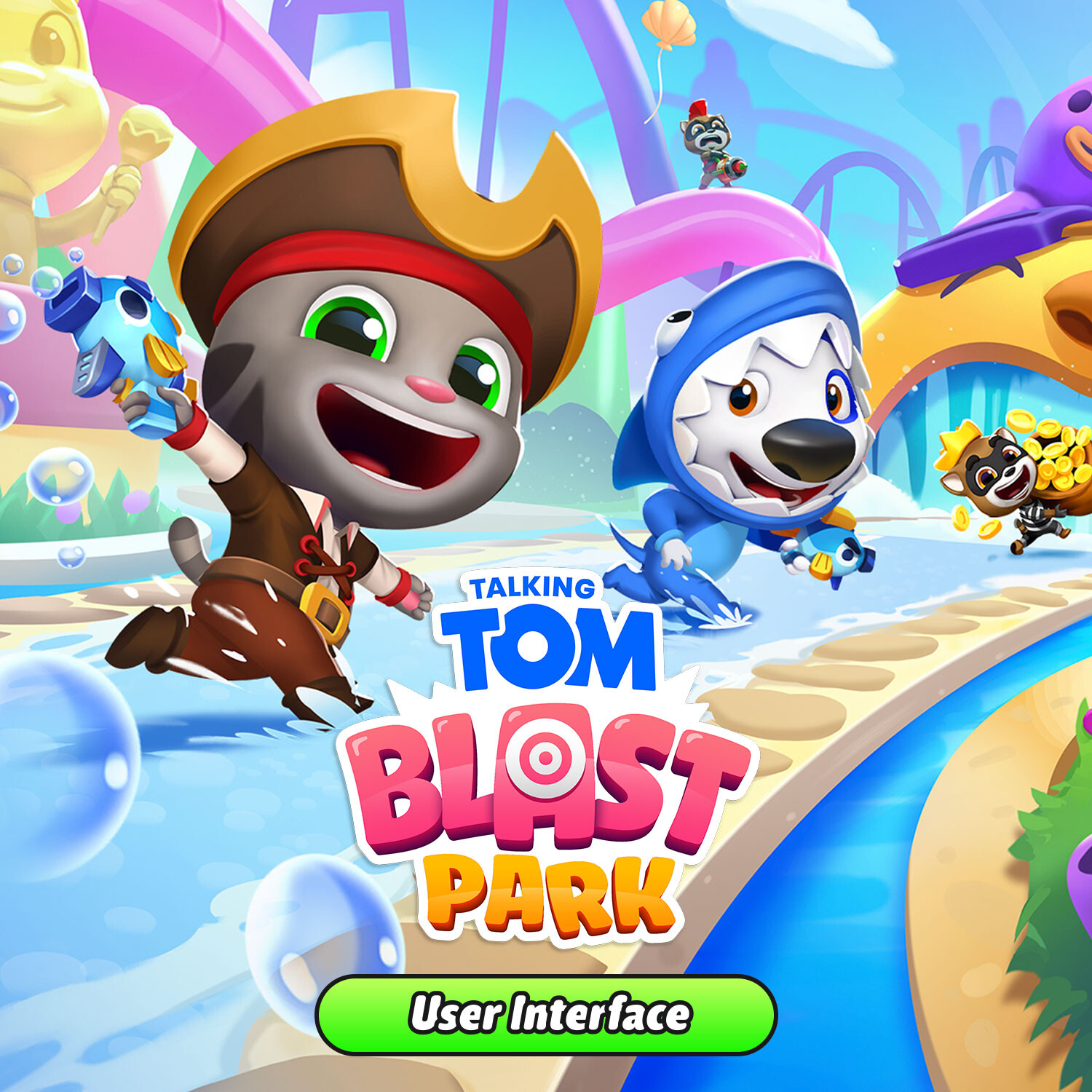Talking Tom Blast Park UI Design