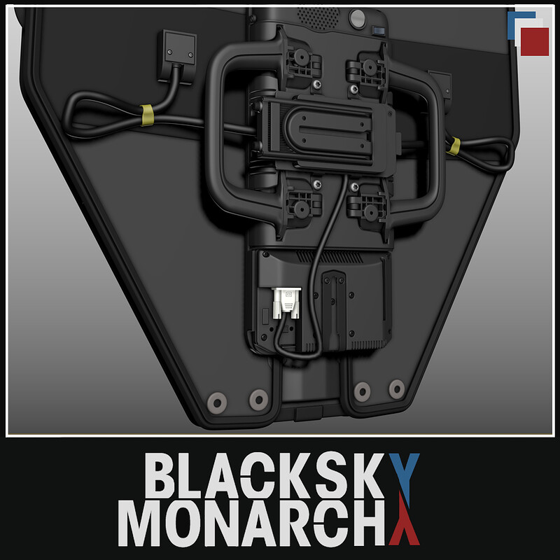 BLACK SKY MONARCHY SCRAPPED SHIELD