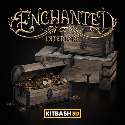 Kitbash3D: Enchanted Interior props - Wood Texturing