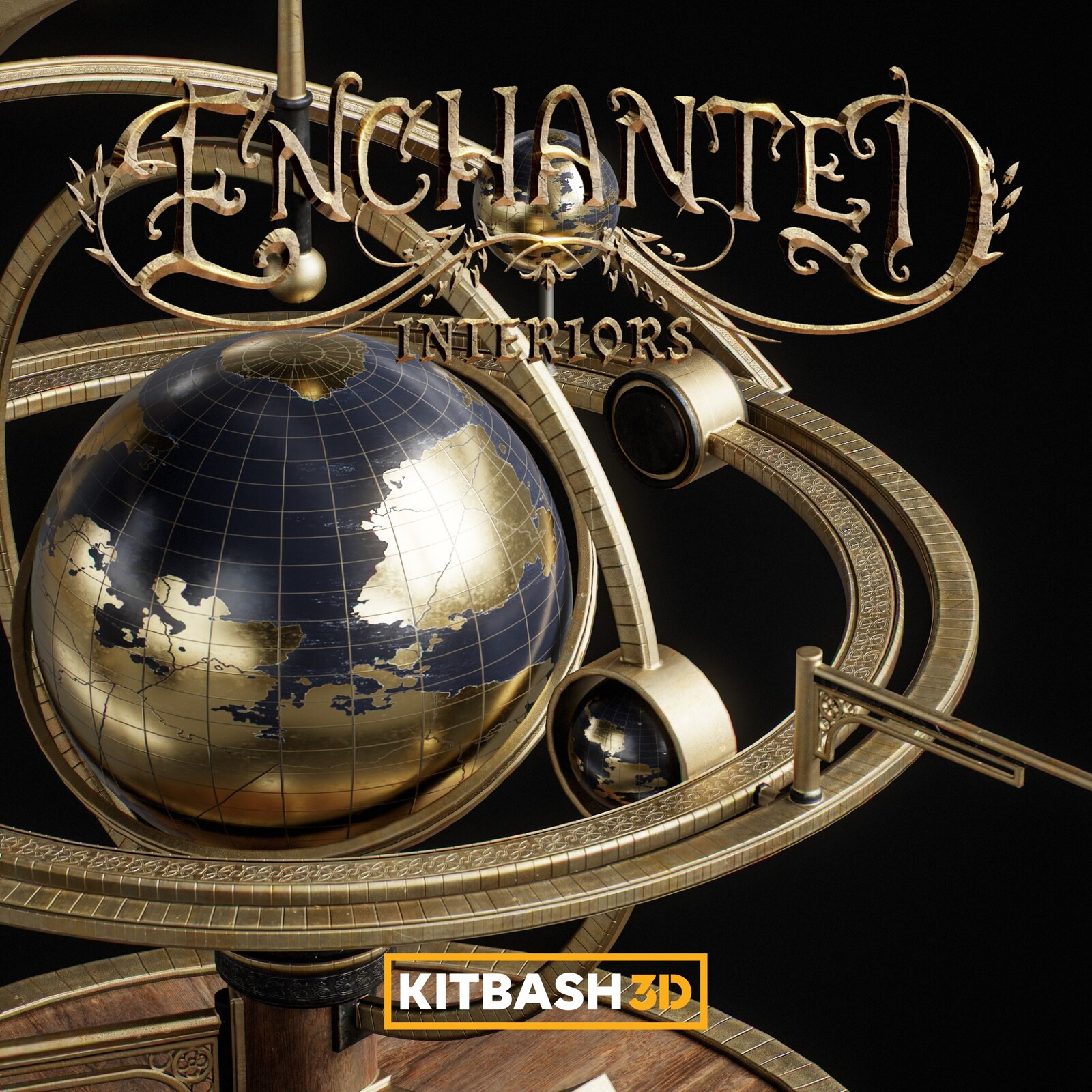 Kitbash3D: Enchanted Interior props - Metal Trim Texturing