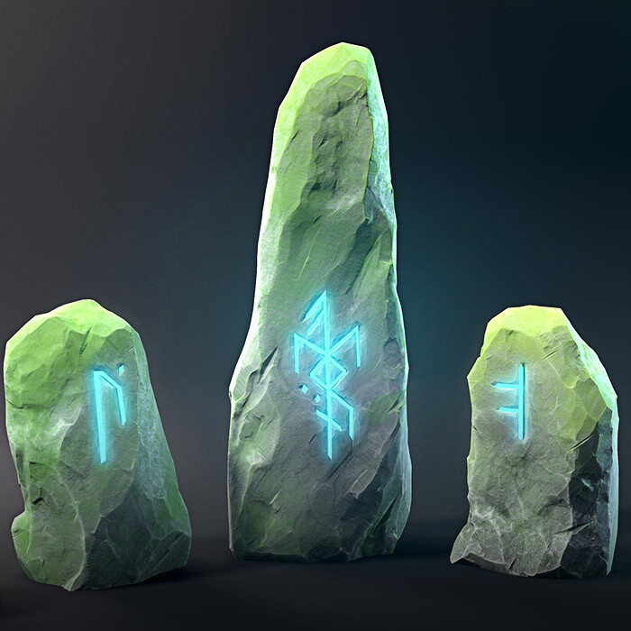 ArtStation - Stylized Runestones