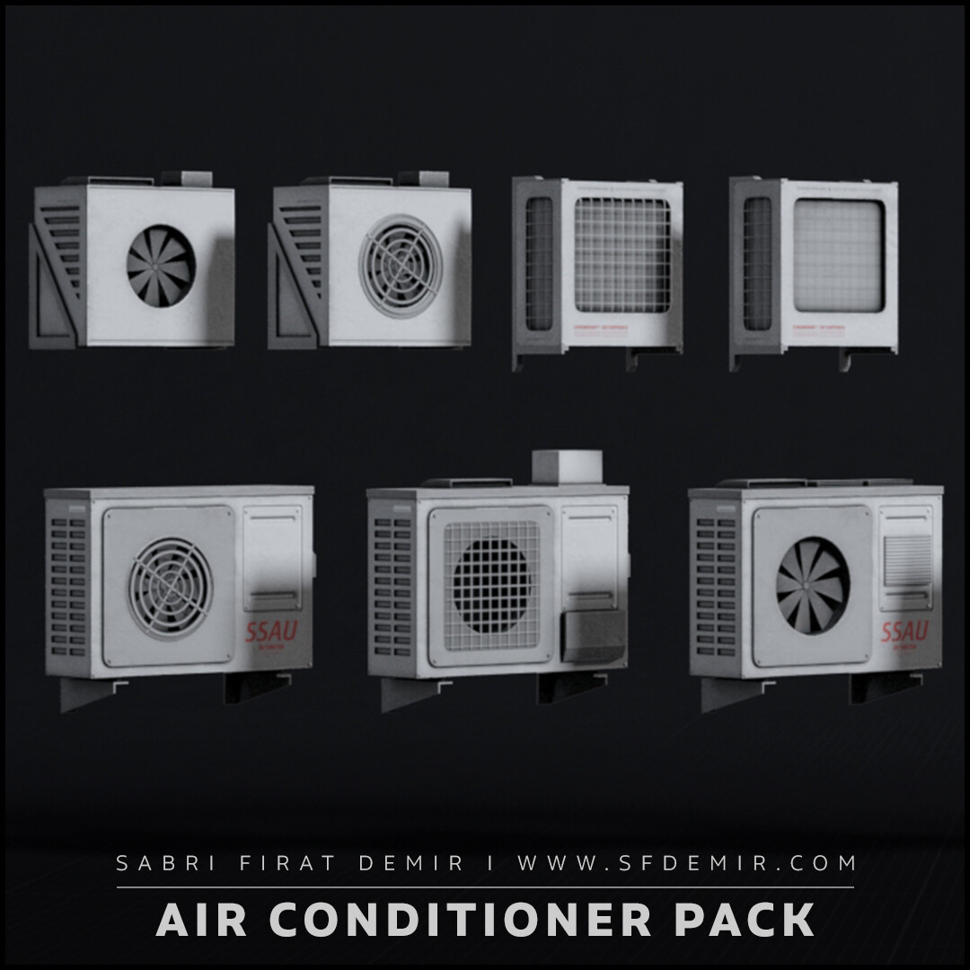 Air Conditioner 3D Asset/Model Pack