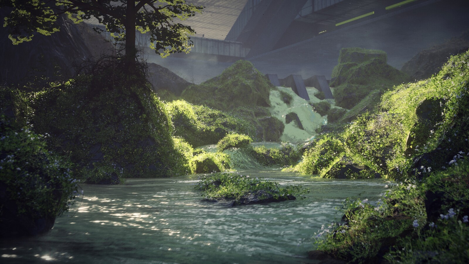 The Facility - UE5.6 Shallow Water Study | Gaea + Dash + Big Medium Small