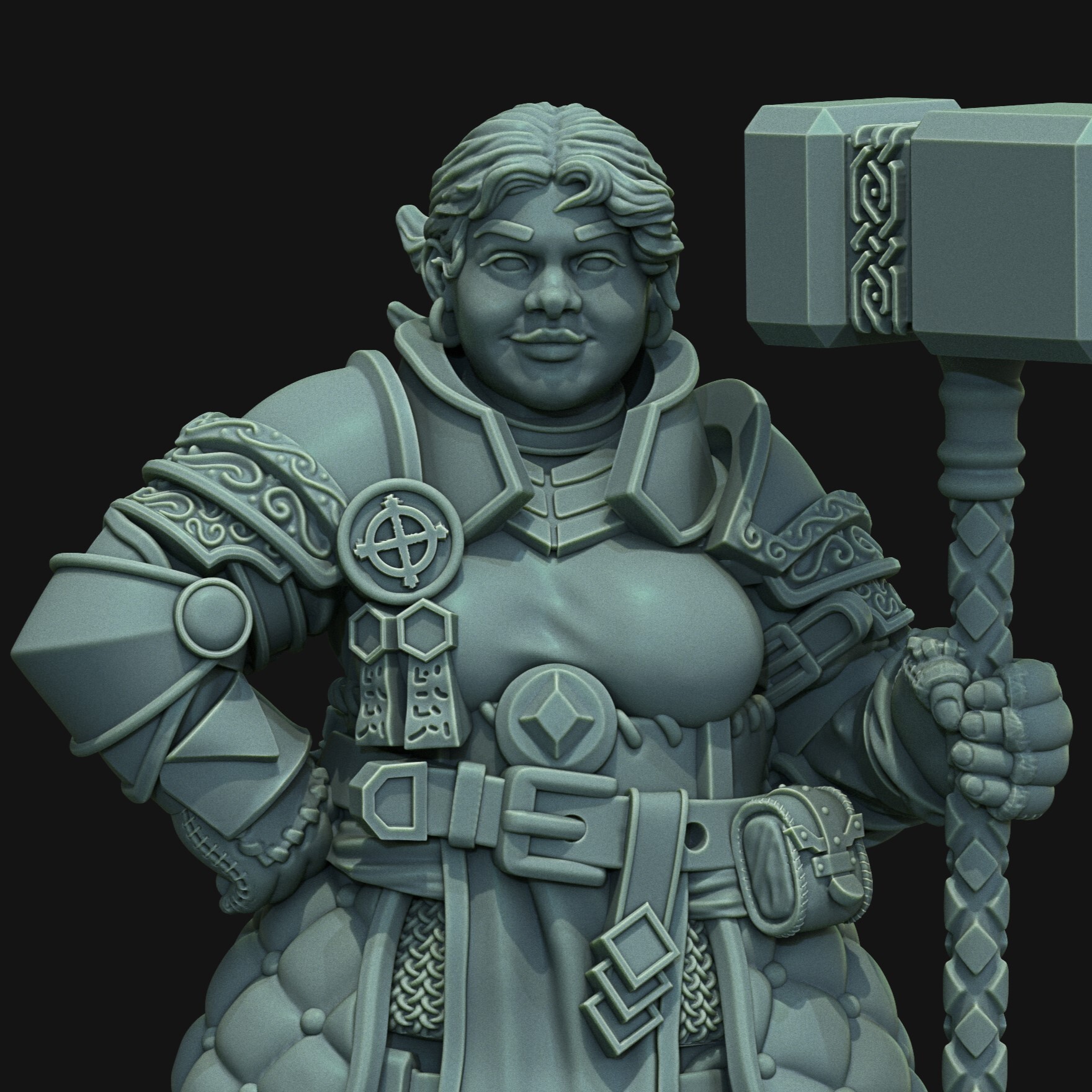 Reaper 03717 Thain Grimthorn, Dwarf Cleric – Two Fairies And A Dwarf