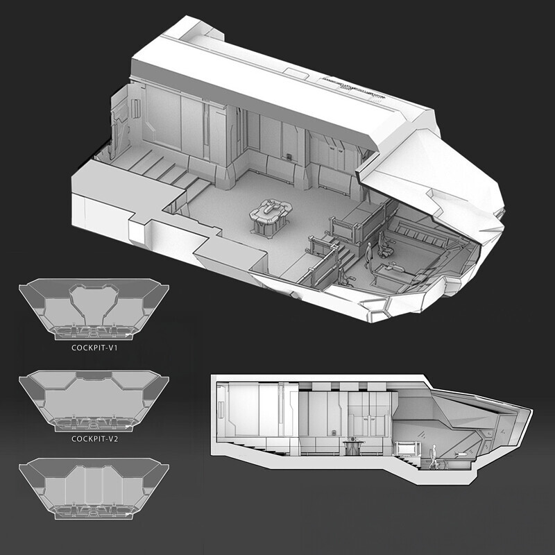 Journey to Foundation: Player Ship Interior Concept