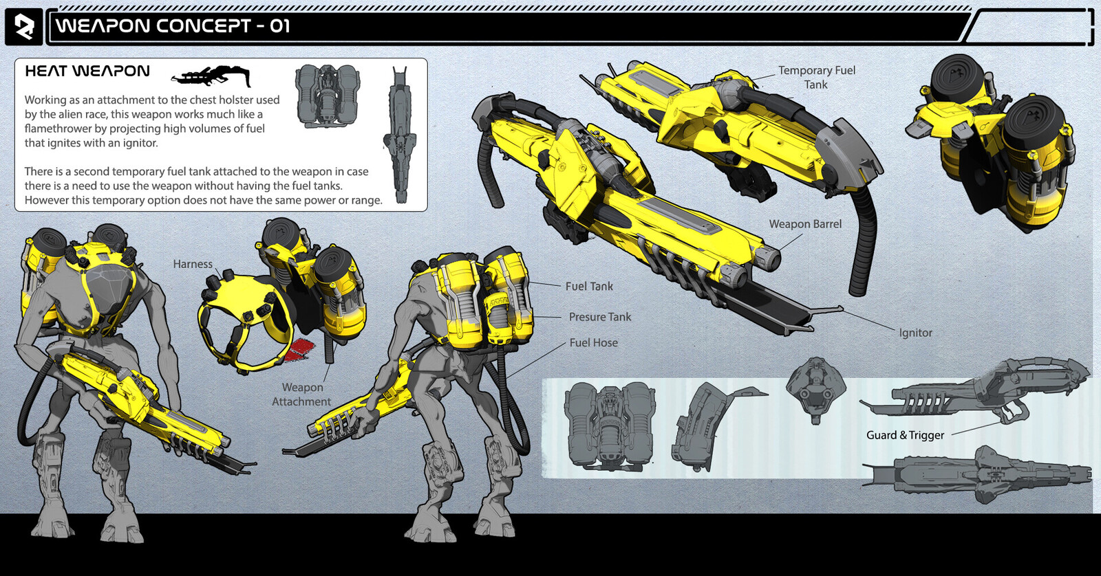 Heat Weapon - Prop Design  [Grand Space Opera: Light Age challenge]