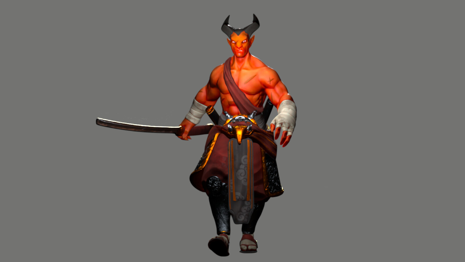 3D Animation – Walk cycle – Crimson Ronin