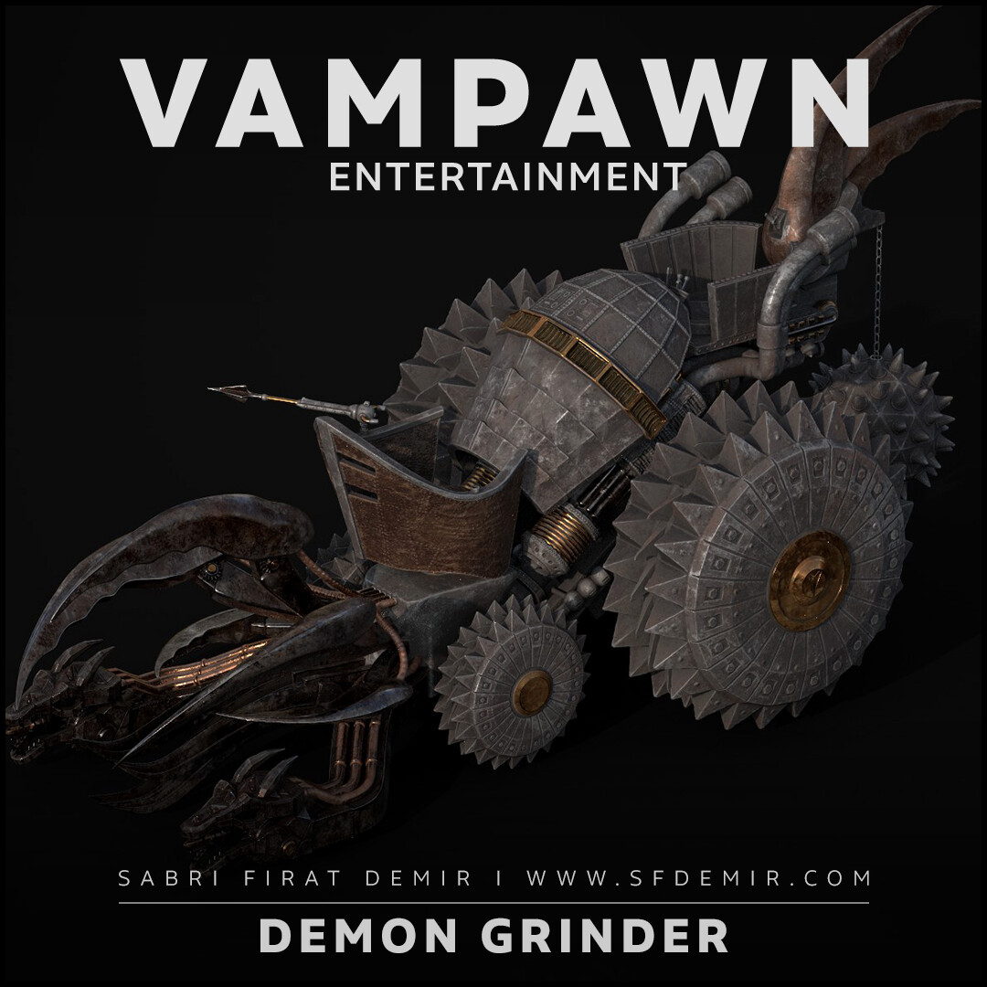Demon Grinder 3D Model - Printable – High-Quality Asset