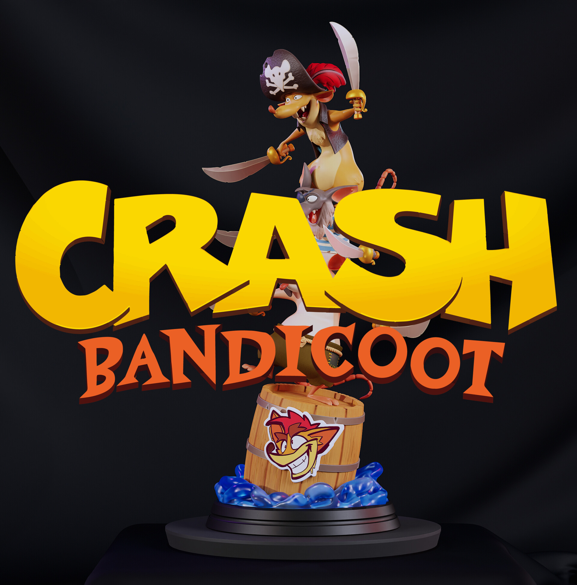 ArtStation - Pirate Mouse Crash Bandicoot