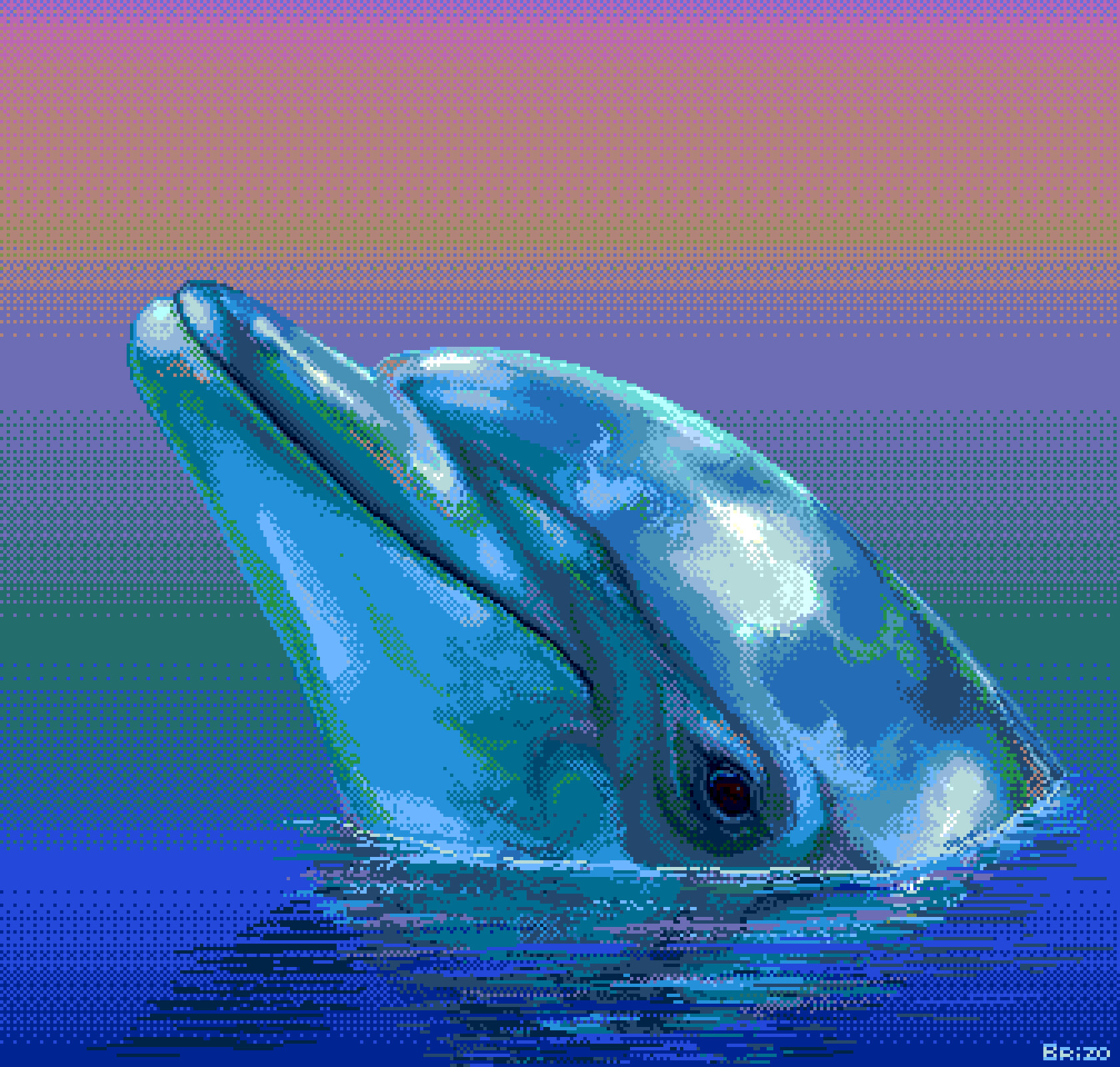 ArtStation - Pixel Dolphins