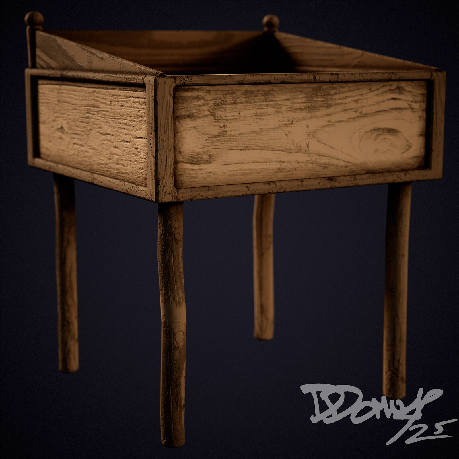 Wooden Market Stand