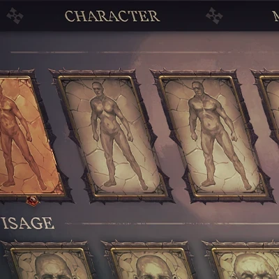 Castlevania Bloodhorde: Character Creator UI