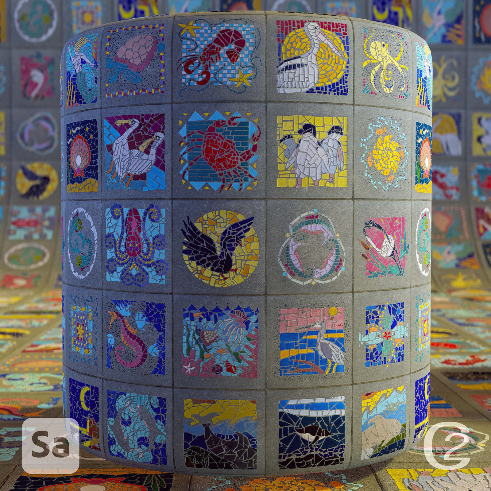 Sea Side Mosaic Tiles (Philip Island) - Substance Sampler