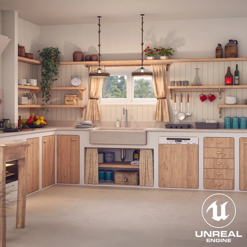 Vacation Home Kitchen Archviz