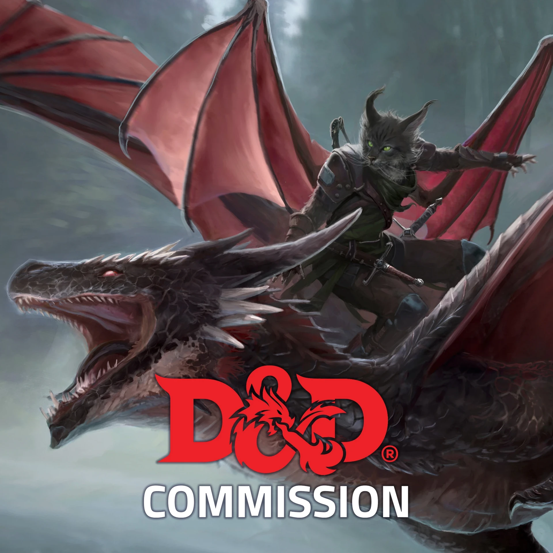 The Dragon and Tabaxi Brothers - D&amp;D Commission