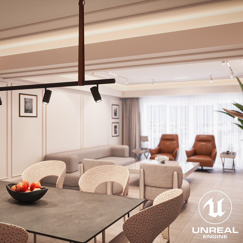 Apartment Saloon Archviz