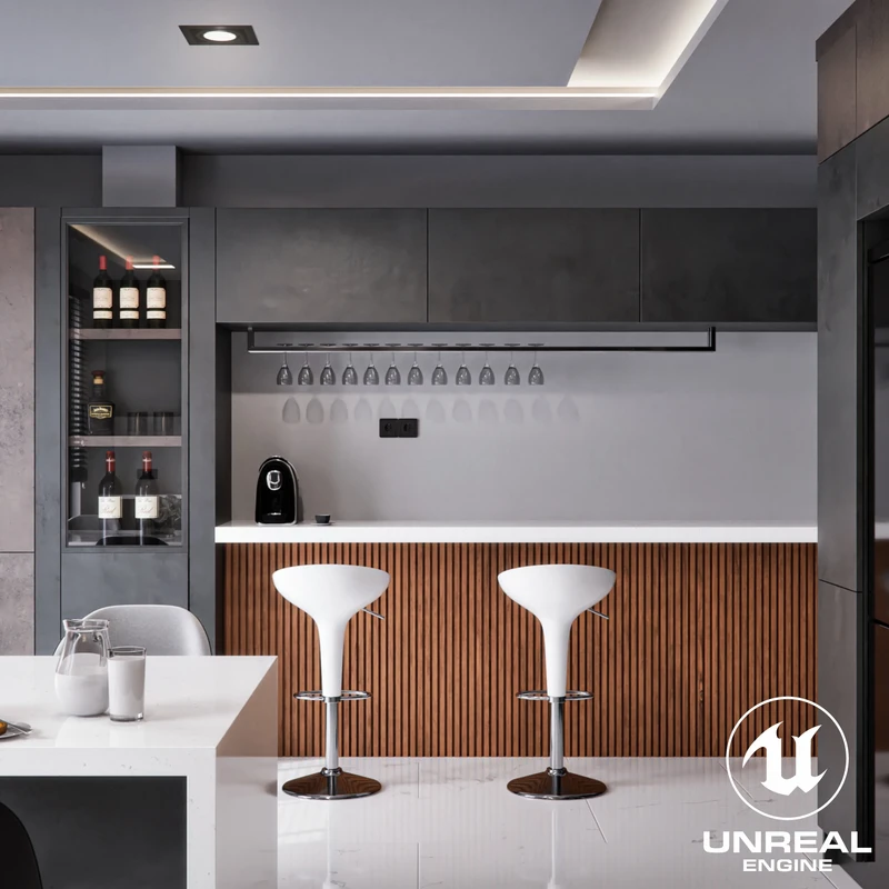 Duplex Kitchen Archviz