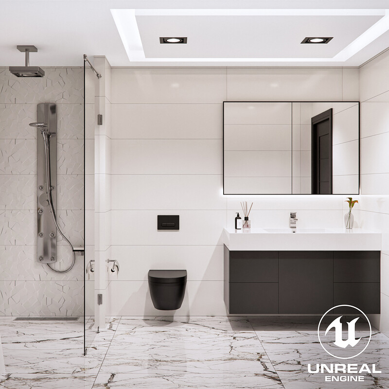 Duplex Bathrooms Archviz