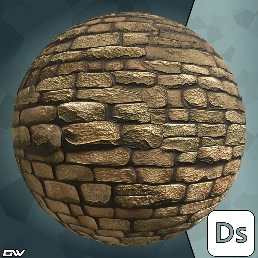 Stylized Stone Wall