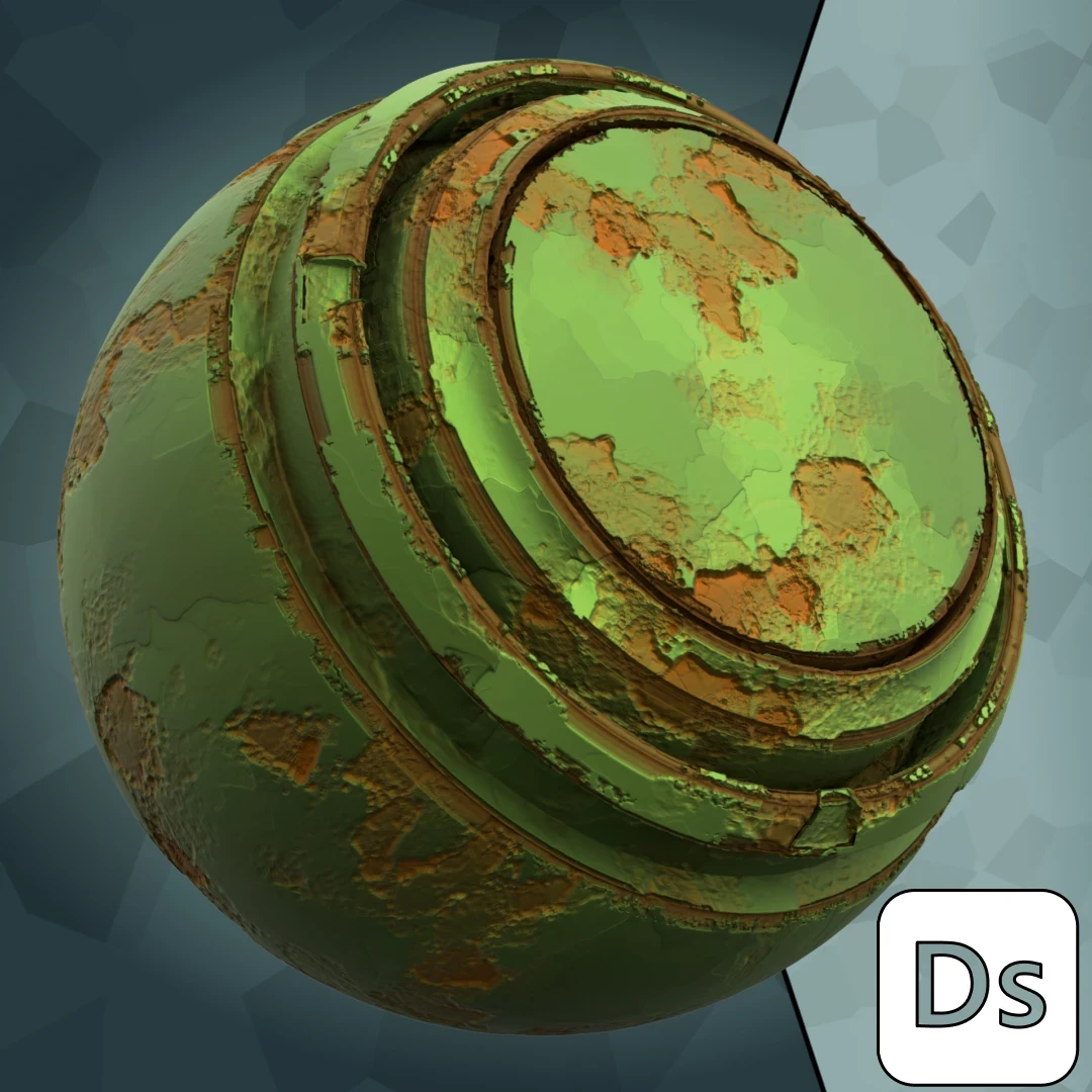 Stylized Rusty Metal Smart Material 