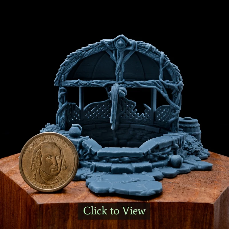 Fantasy Well - 3D Printable Mini for Tabletop Games
