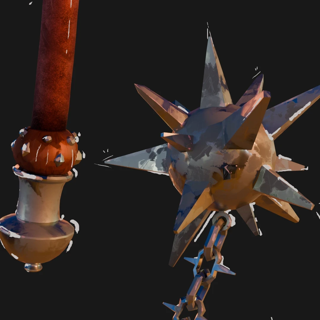 ArtStation - Hand painted stylized weapon - Morning Star