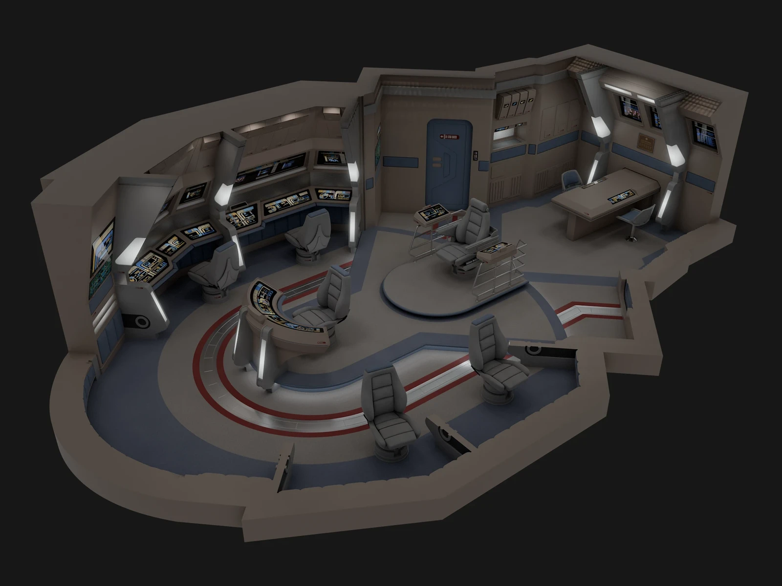 USS Defiant - Deck 01: Main Bridge (2371)